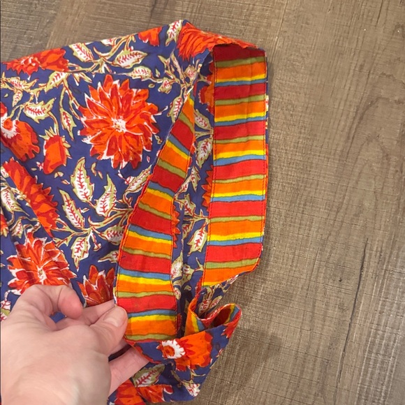 Velvet by Graham & Spencer Floral Blouse - Navy and Coral - Picture 12 of 14